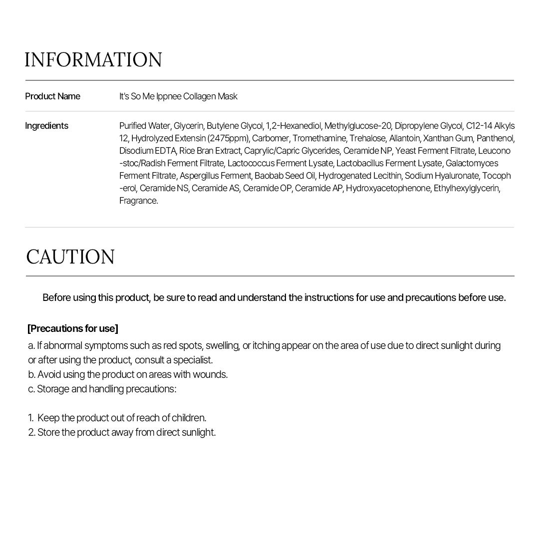 IT's SO ME ippnee collagen mask - Image 9